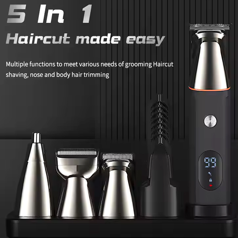 Men'S Grooming Hair And Body Wash - 5-In-1 Grooming Kit Hair Clipper for