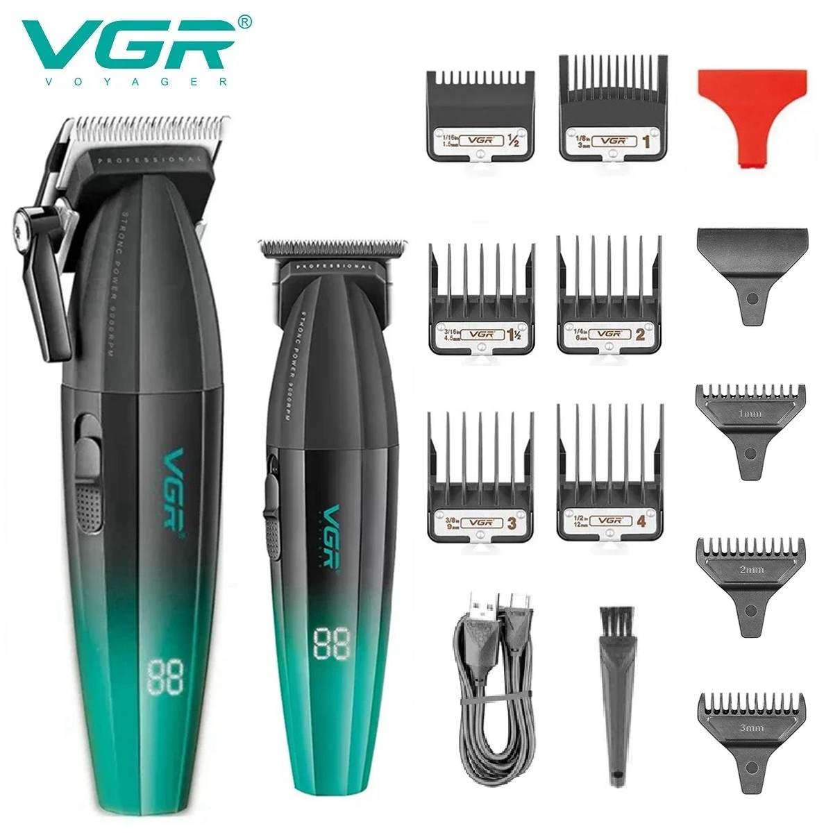 Men'S Grooming Hair And Body Wash - VGR Hair Trimmer Professional Barber Hair