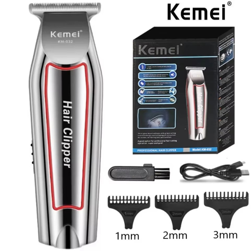 Kemei KM-032Hair Trimmer Elect - đánh giá và giá Mens Grooming Box