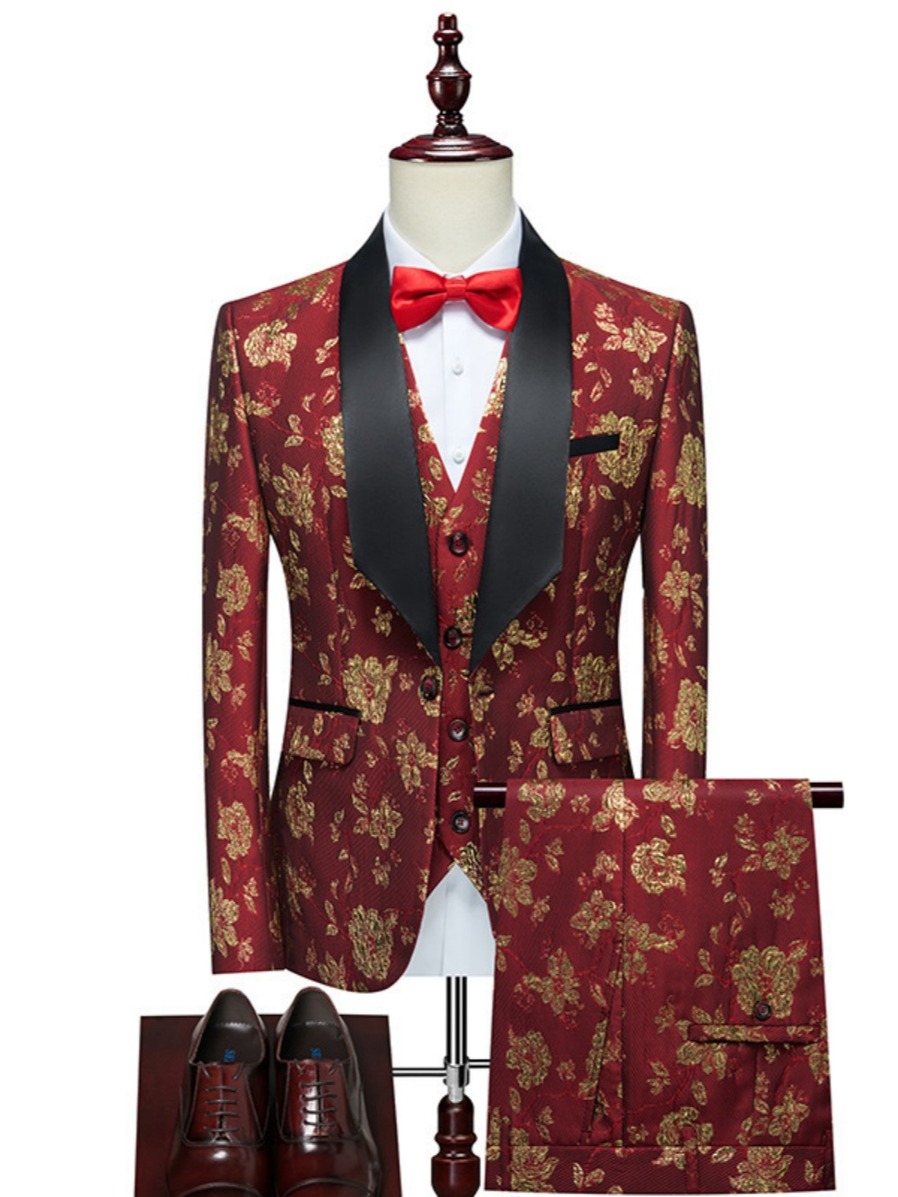 Luxurious Patterned Suit Set 3 - đánh giá và giá Mens Grooming On Sale