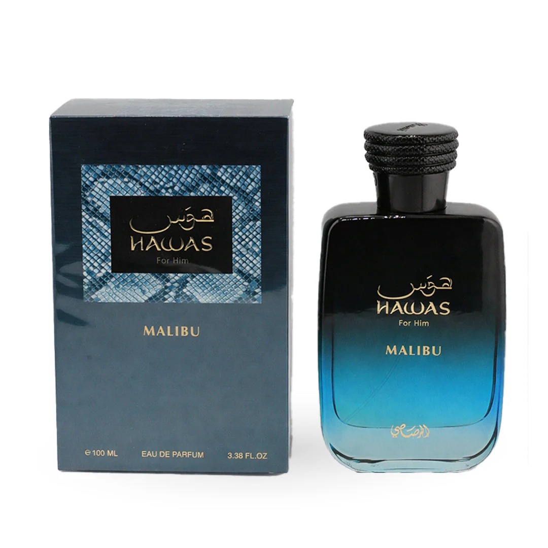Rasasi Hawas Malibu For Him ED - đánh giá và giá Cologne Spray Bottle