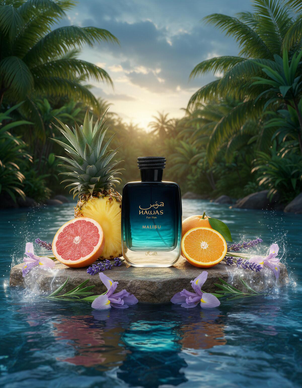 Rasasi Hawas Malibu For Him ED - đánh giá và giá Cologne Spray Bottle