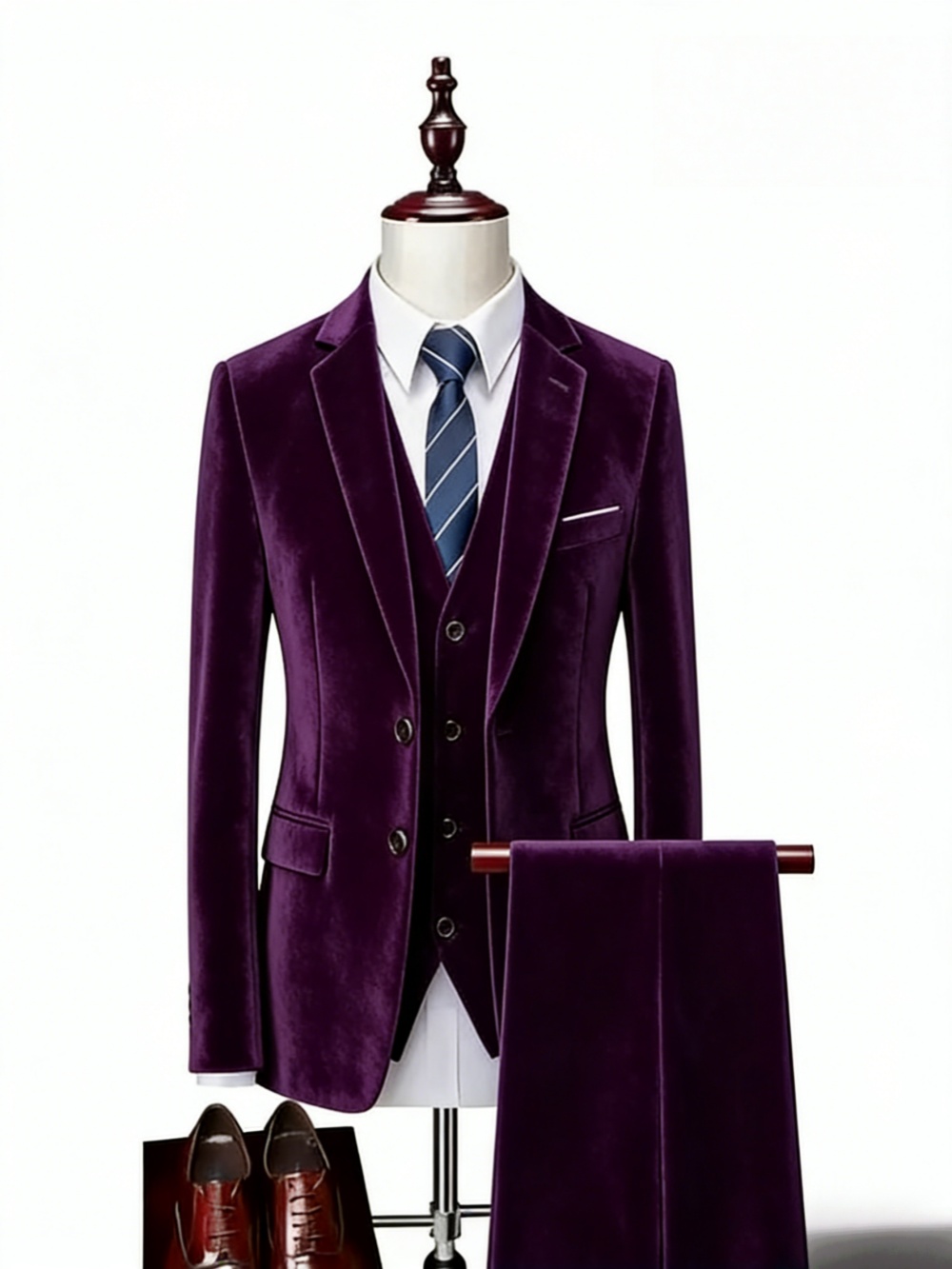 Notched lapel Men's Velvet Sui - đánh giá và giá Mens Grooming On Sale