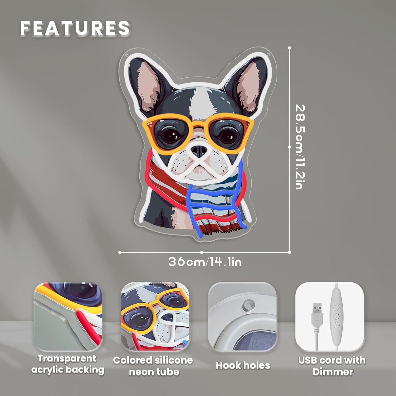 French Bulldog Neon Sign Dimma - đánh giá và giá Men'S Grooming Room