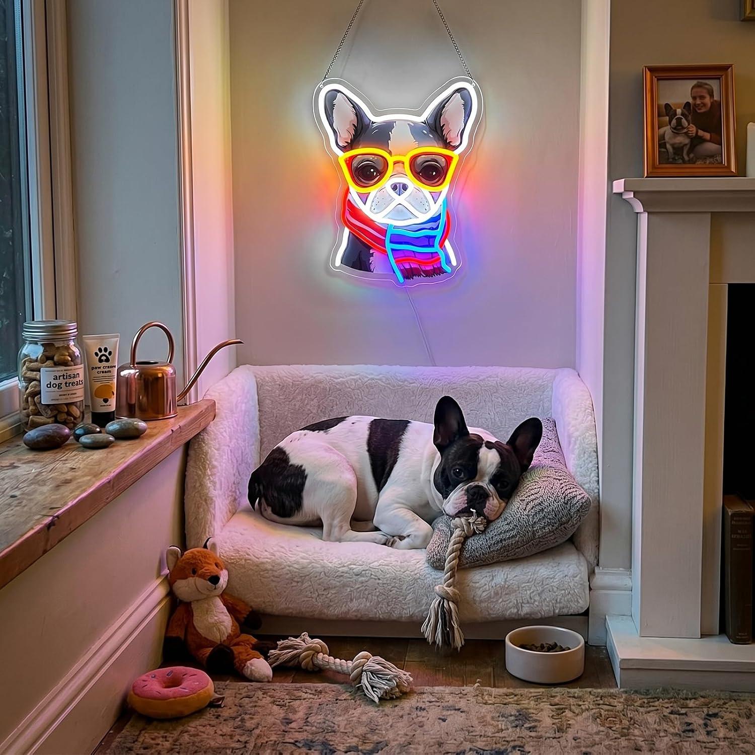 French Bulldog Neon Sign Dimma - đánh giá và giá Men'S Grooming Room