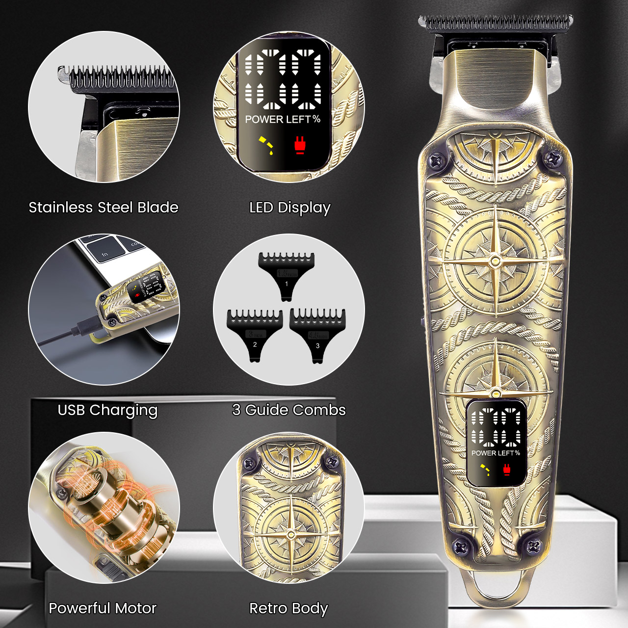 Hatteker Retro Hair Trimmer fo - đánh giá và giá Men'S Grooming Hair And Body Wash