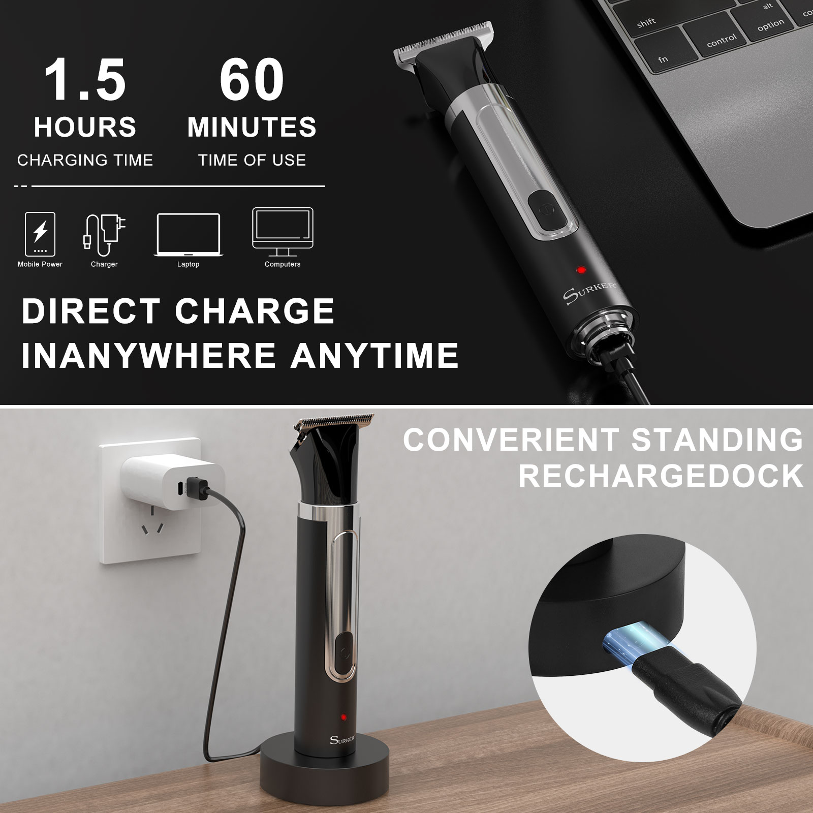 Surker 4-in-1 Shaver for Men G - đánh giá và giá Men'S Grooming Hair And Body Wash