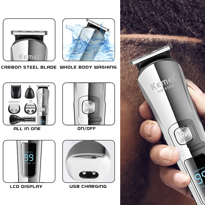 Kemei Professional Multifuncti - đánh giá và giá Mens Grooming Box